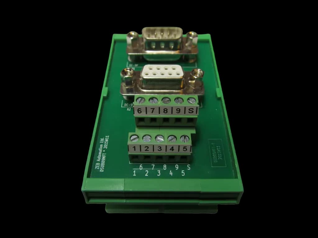 Break-out module 9-pin D-Sub connector on screw terminals