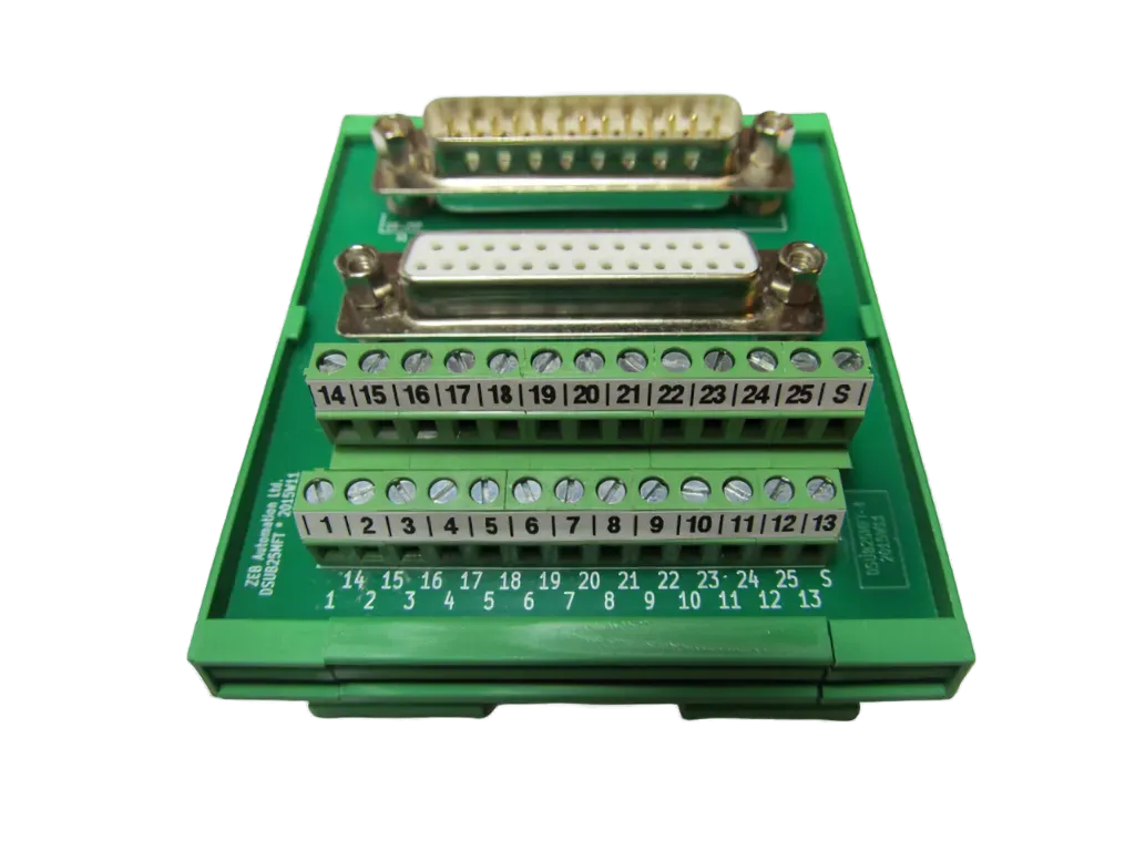 Break-out module 25-pin D-Sub connector on screw terminals