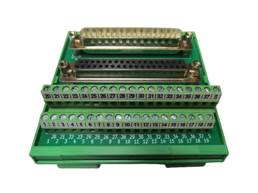 Break-out module 37-pin D-Sub connector on screw terminals