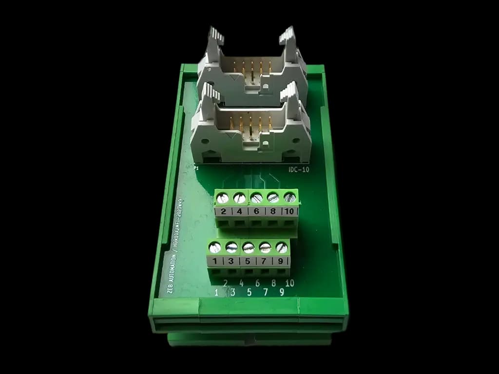 Break-out module 10-pin header connector on screw terminals