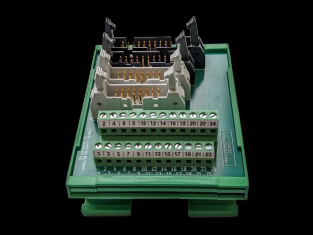 Break-out module 16/18/20/24-pin header connector on screw terminals
