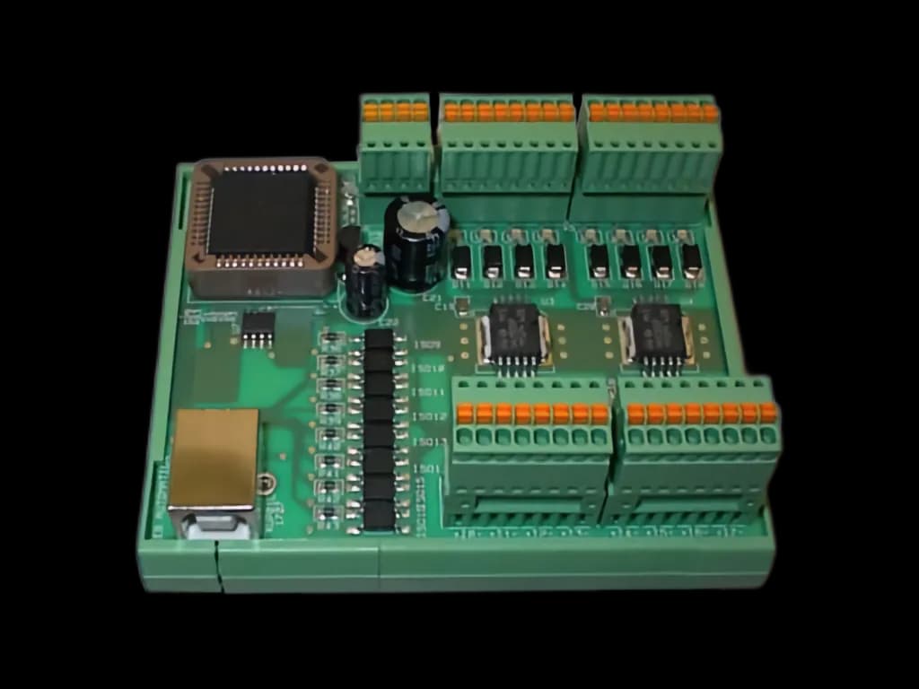 Multifunction relay for 8 digital inputs and 8 digital outputs via USB