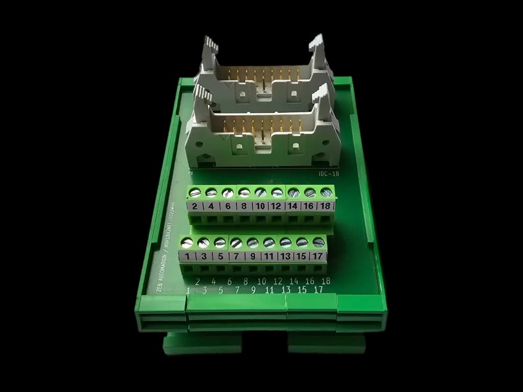 Break-out module 18-pin header connector on screw terminals