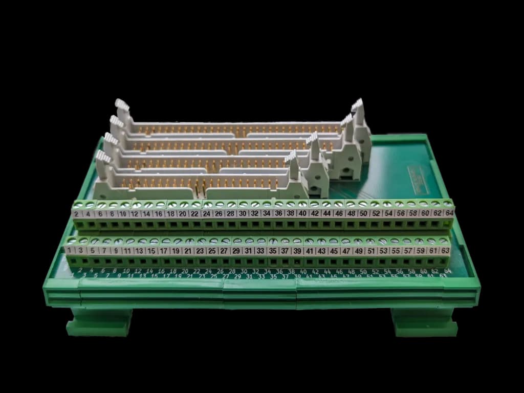 Break-out module 44/50/60/64-pin header connector on screw terminals