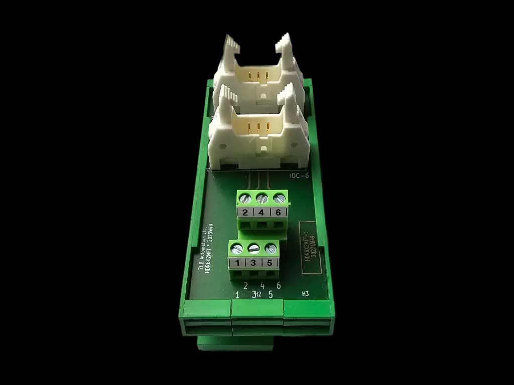 Break-out module 6-pin header connector on screw terminals