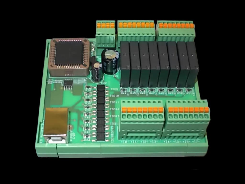 Multifunction relay for 8 digital inputs and 8 digital outputs via USB